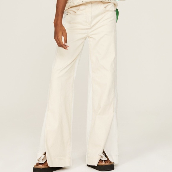 Something Navy Denim - Something Navy Two Tone Wide Leg Jeans, 2